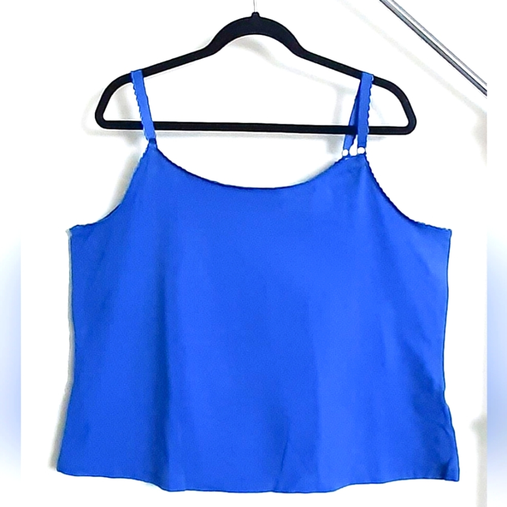 Bright Blue Cotton Plus Size Tank Top Camisole 💙
